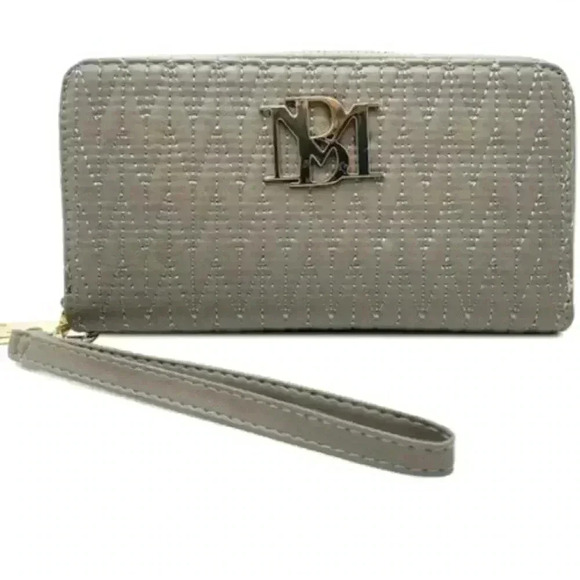 Badgley Mischka Taupe Clutch Wristlet - Picture 3 of 6